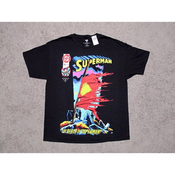 Death of Superman Comic Book Cover Doomsday men's t-shirt sz XL batman dc comics - Picture 2 of 7